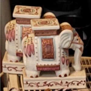 Decorative Elephant Bookends